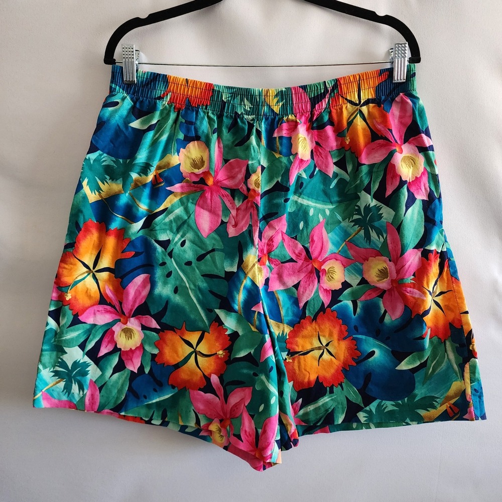 Hilo Hattie Hawaiian Original Floral Short Sleeve Shirt and Shorts Set Large - Picture 4 of 12